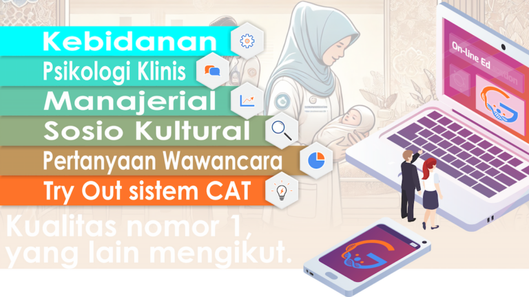 BimBel SKB PPPK BIDAN || Paket Lengkap Kebidanan + Psikologi Klinis + Manajerial + Sosio Kultural + Pertanyaan Wawancara + eSmartBook + Try Out Sistem CAT