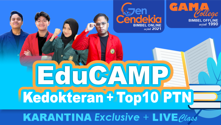 Program EduCAMP Lulus KEDOKTERAN + Top10 PTN Favorit || Karantina Bimbel OFFline + TryOut/Tes CAT tiap hari + LIVE Class + Paket Bimbel ONline UTBK SNBT