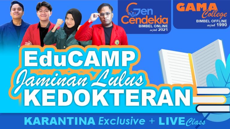 Program EduCAMP Jaminan Lulus KEDOKTERAN || Karantina Bimbel OFFline + TryOut/Tes CAT tiap hari + LIVE Class + Paket Bimbel ONline UTBK SNBT