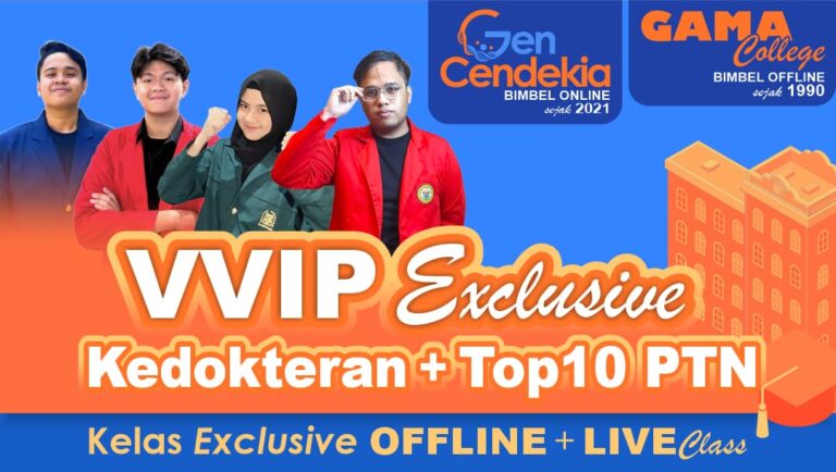 Program VVIP Exclusive Lulus KEDOKTERAN + Top10 PTN Favorit || Bimbel OFFline 10 jam/pekan + TryOut CAT 2x sebulan + LIVE Class + Bonus Paket ONline UTBK SNBT