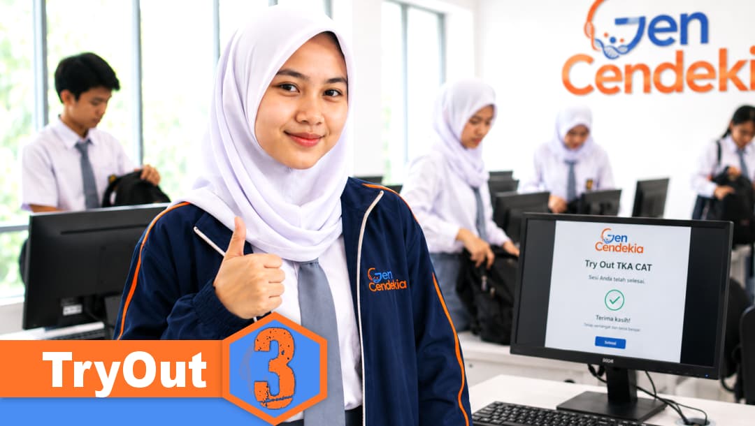 3 Sesi Try Out 3 TKA Wajib SMA/MA/SMK II Sistem CBT + Pembahasan