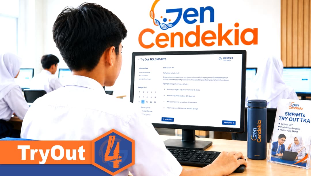 2 Sesi Try Out 4 TKA SMP/MTs II Sistem CBT + Pembahasan