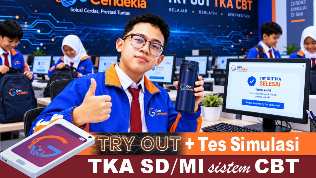 16 Sesi Try Out + Tes Simulasi TKA SD/MI — Paket Intensif II Sistem CBT + Analisis Hasil Real-time