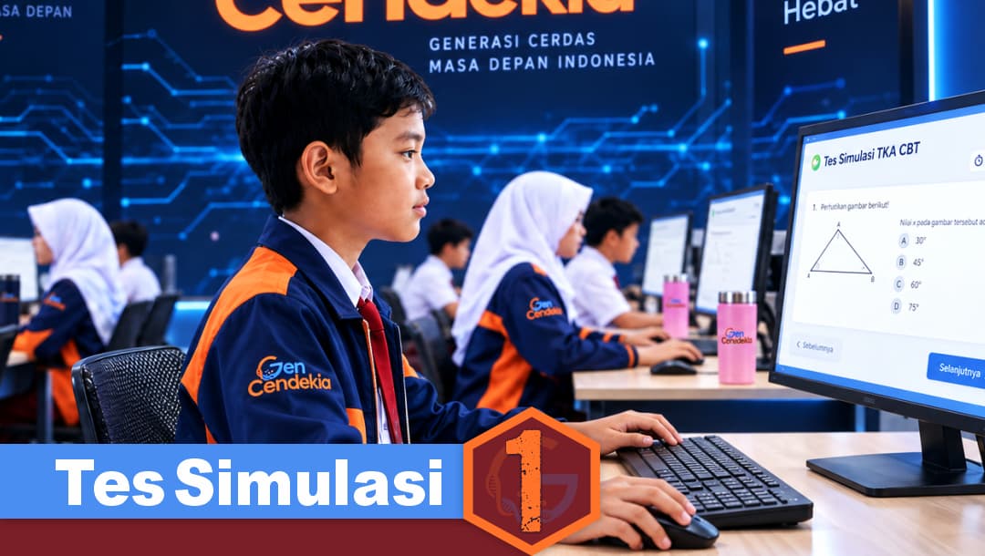 2 Sesi Tes Simulasi 1 TKA SD/MI II Sistem CBT + Pembahasan