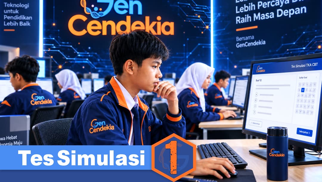 2 Sesi Tes Simulasi 1 TKA SMP/MTs II Sistem CBT + Pembahasan
