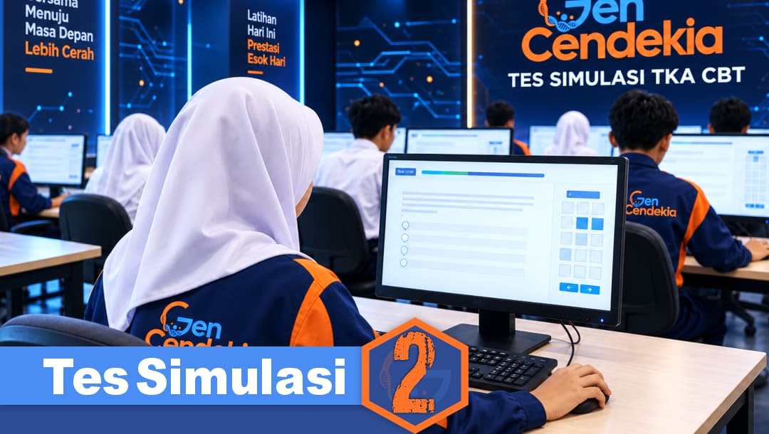 2 Sesi Tes Simulasi 2 TKA SMP/MTs II Sistem CBT + Pembahasan