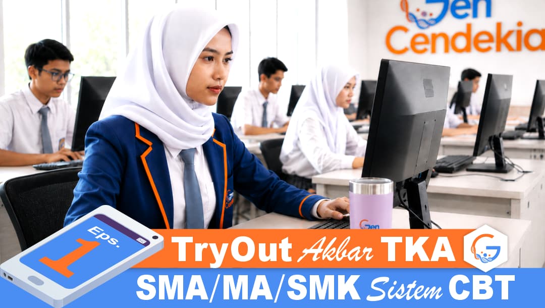 3 Sesi Try Out Akbar TKA Wajib SMA/MA/SMK II Sistem CBT + Pembahasan