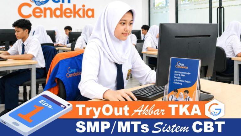 2 Sesi Try Out Akbar TKA SMP/MTs II Sistem CBT + Analisis Hasil Real-time